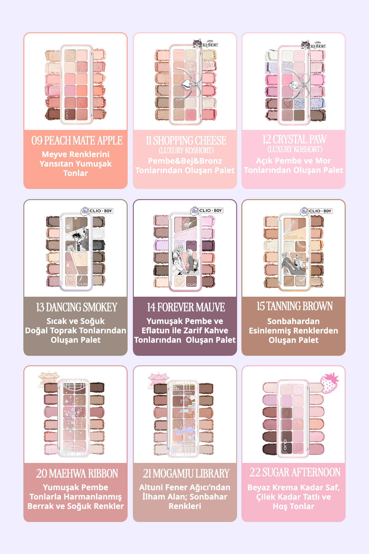 Hafif Dokulu Yoğun Renklere Sahip Göz Farı Paleti CLIO Pro Eye Palette Air (13 Dancing Smoky) — رنگارنگ 111121 — تصویر 8 از 9