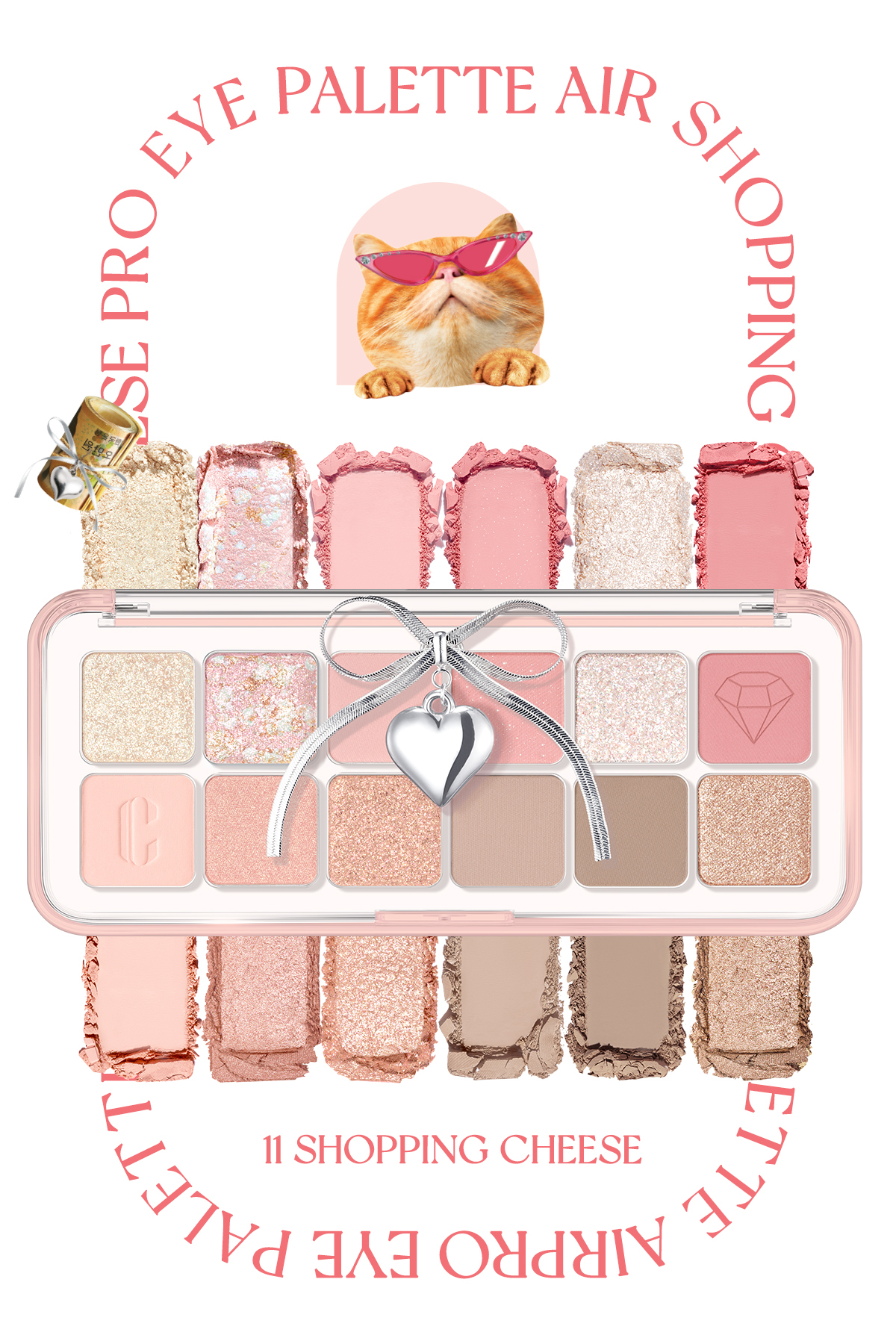 CLIO Hafif Dokulu Yoğun Renklere Sahip Göz Farı Paleti CLIO Pro Eye Palette Air (11 Shopping Cheese) — رنگارنگ 111121