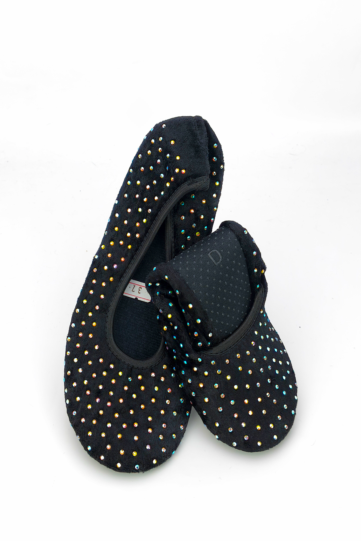CEYDA SHOES Süslü Kadife Ev,hac, Umre Babeti, Günlük Babet,tüylü Babet, Panduf, Patik, Gösteri Pisi Pisi görsel 5