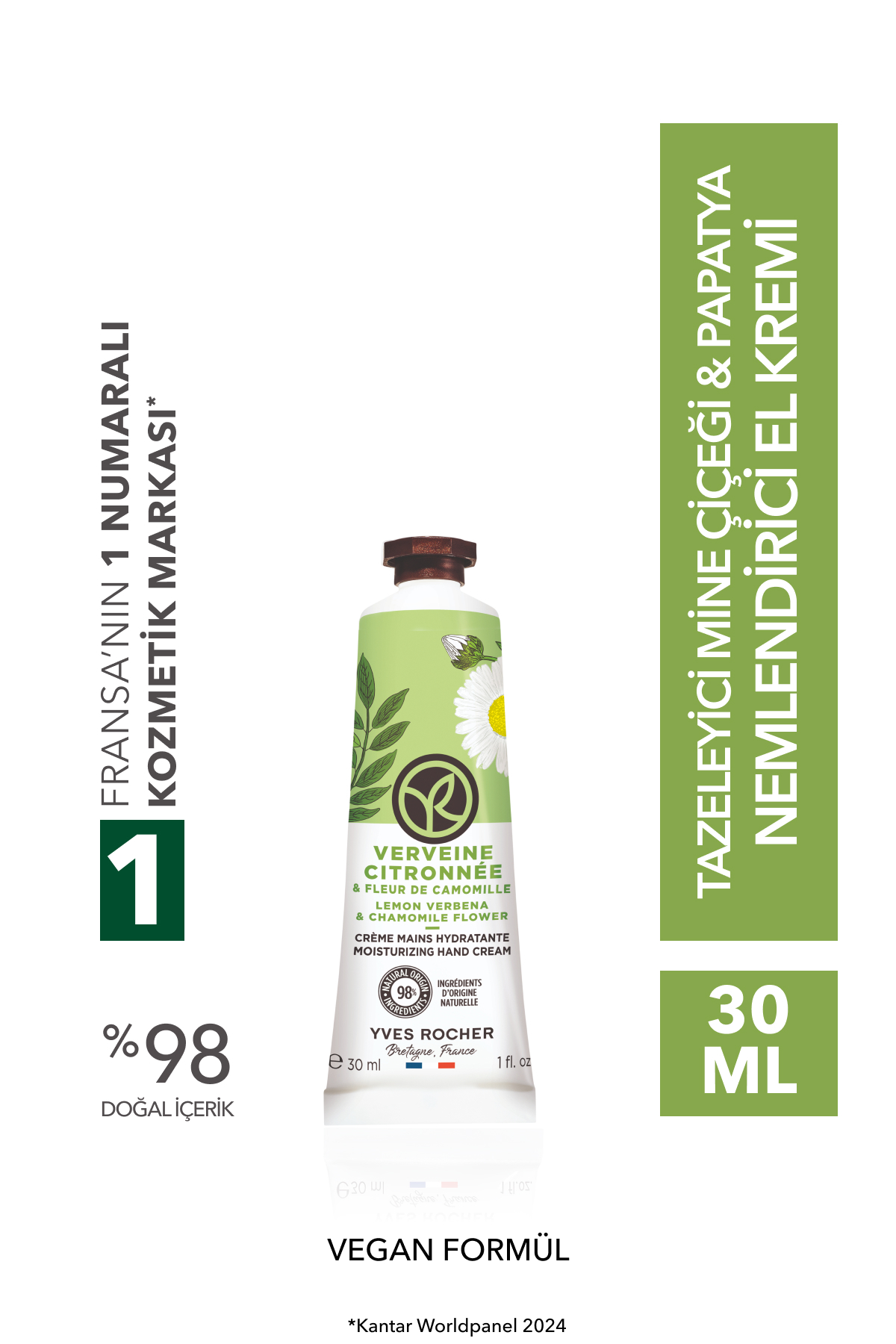 Yves Rocher El Kremi- Nemlendirici Besleyici Tazeleyici Mine Çiçeği Papatya- Vegan — 7935