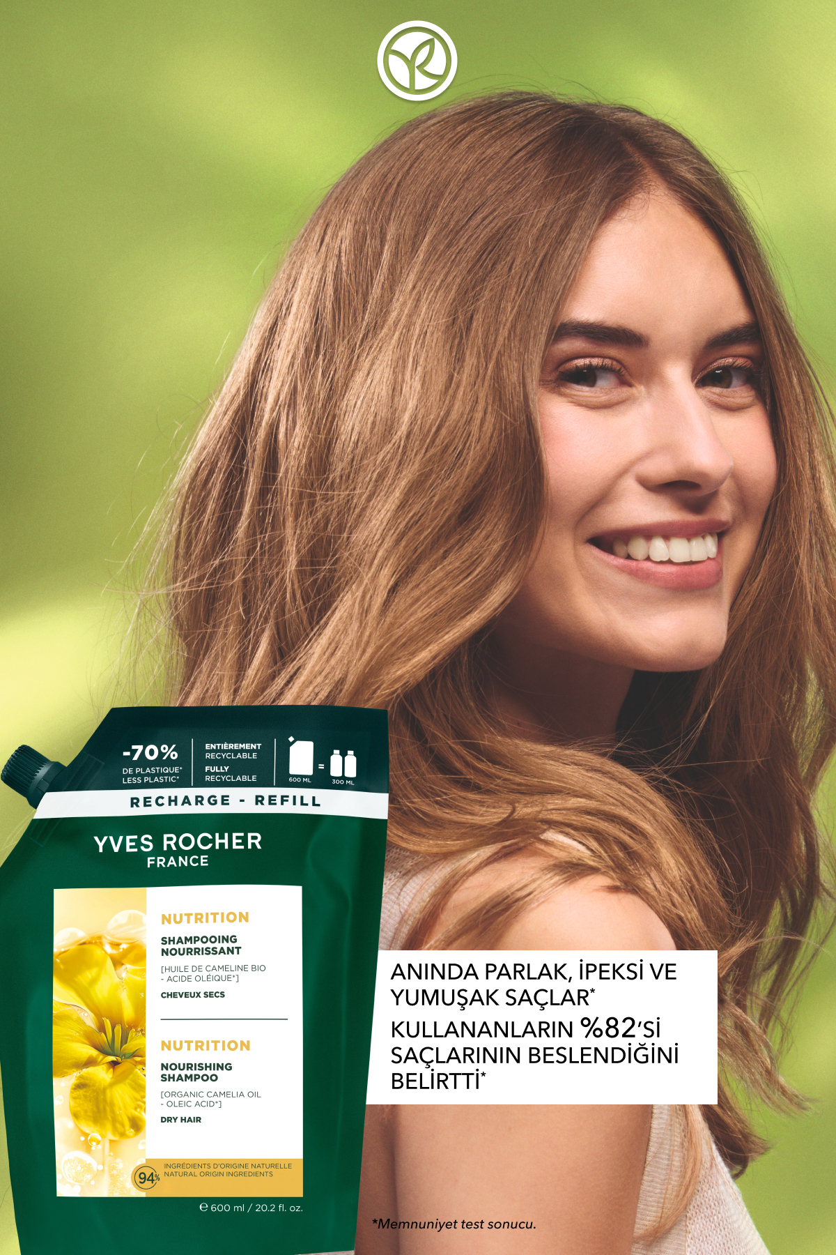 Besleyici Prebiyotik Refill Şampuan-Kuru Saçlar/Nutrition-Tuzsuz, SLS,SLES İçermez , Vegan -600ml — 43598 — تصویر 4 از 8