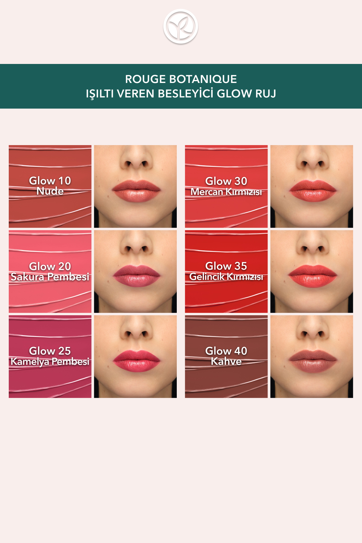 Rouge Botanique Işıltı Veren Besleyici Glow Ruj - 40. Kahve -Vegan-3.5g — رنگارنگ 3195 — تصویر 4 از 8