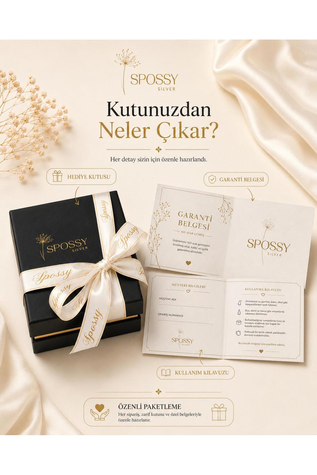 Spossy Silver Jewelry 925 Ayar Gümüş Gold Kaplamalı Yeşil Malakit Taşlı Kaplumbağa Kolye görsel 5