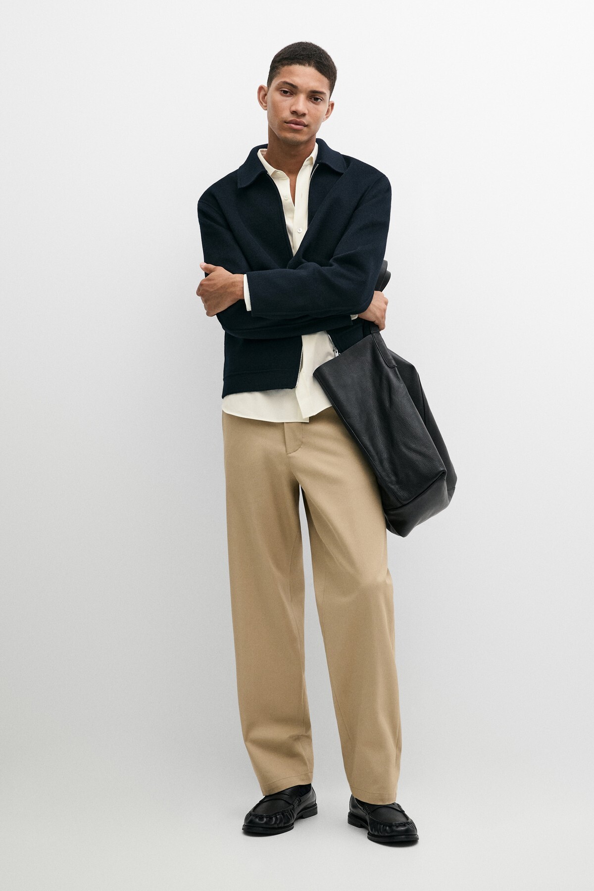 Straight fit pamuk karışımlı pantolon