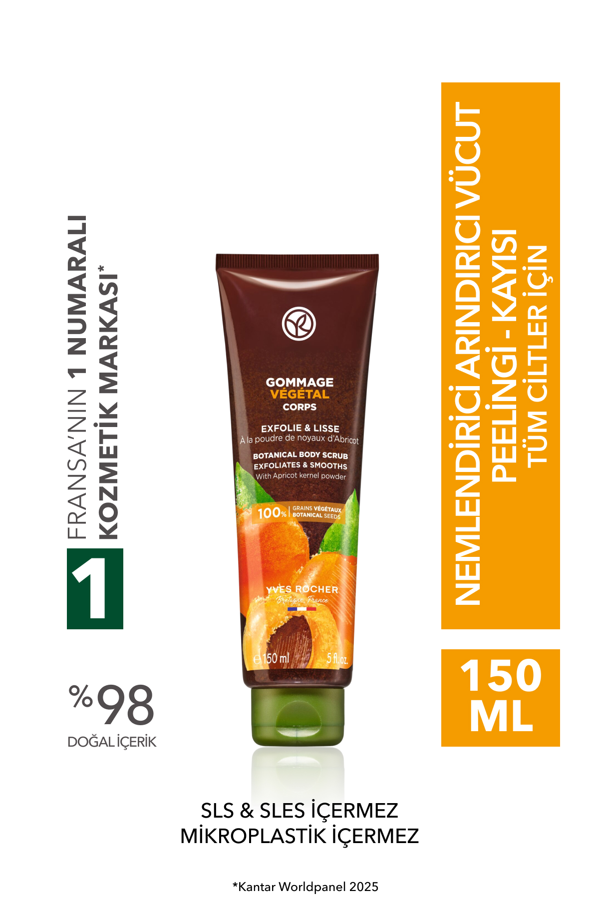 Yves Rocher Nemlendirici Arındırıcı Vücut Peelingi - Kayısı-150 ml — 44138
