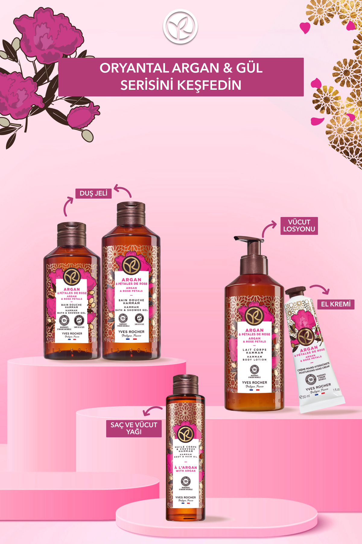 El Kremi- Nemlendirici Besleyici Oryantal Argan Gül - Vegan-30ml — 72426 — تصویر 5 از 8