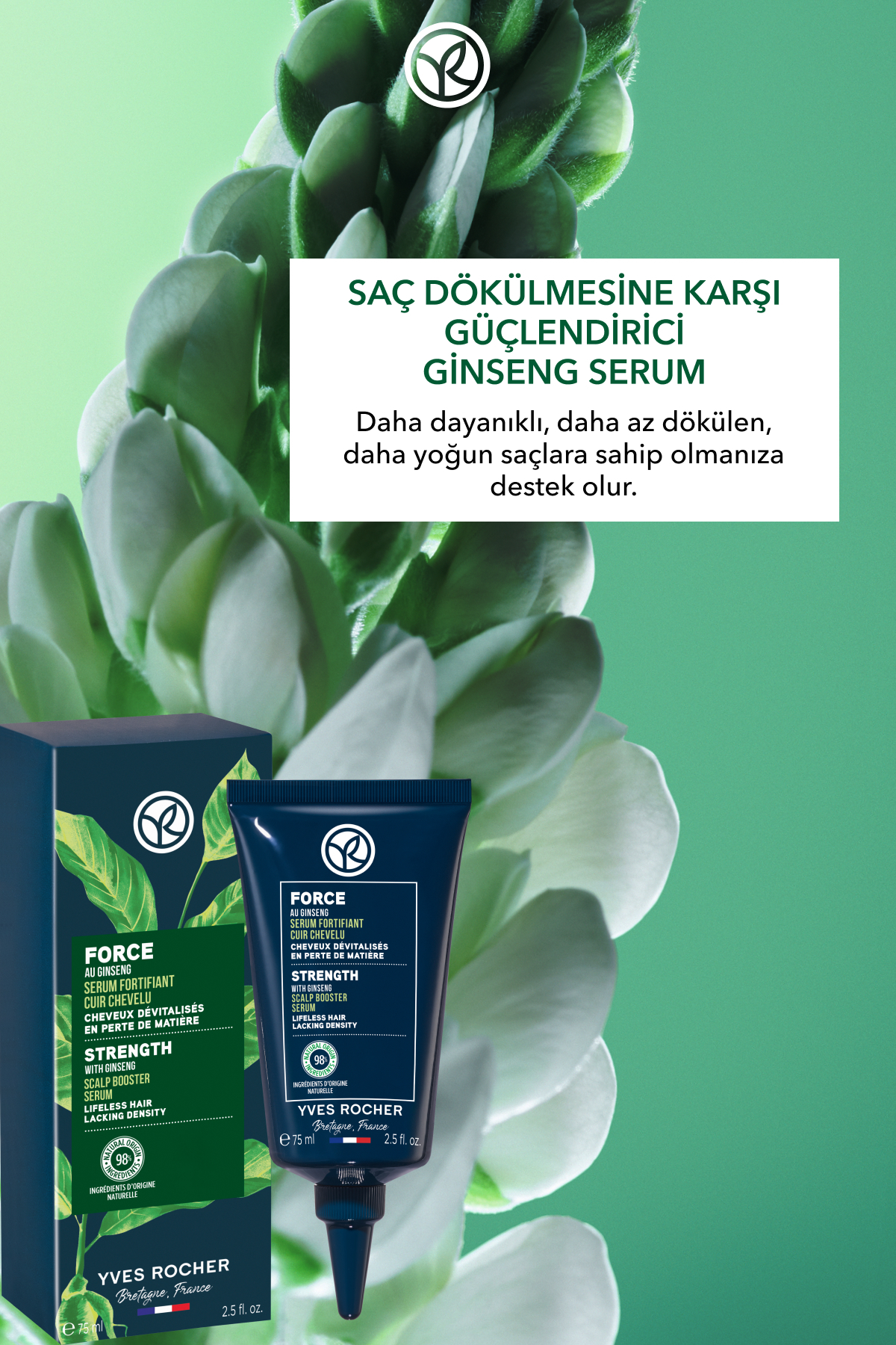 Güçlendirici Ginseng Serum - Saç Dökülmesine Karşı / Anti-Chute -Vegan -75ml — 99156 — تصویر 2 از 8
