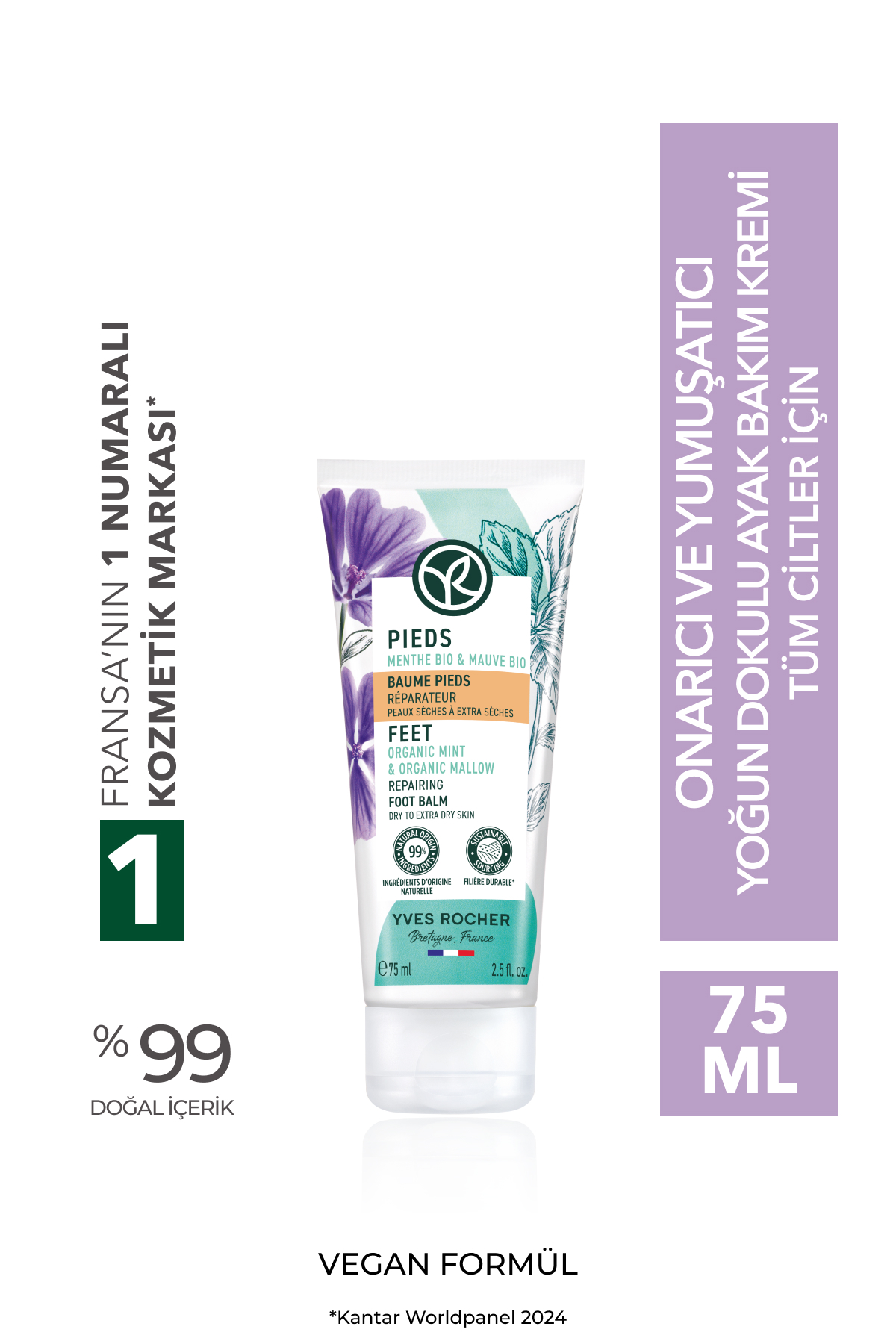 Yves Rocher Ayak Bakım Kremi - Onarıcı ve Yumuşatıcı-75 ml-19280