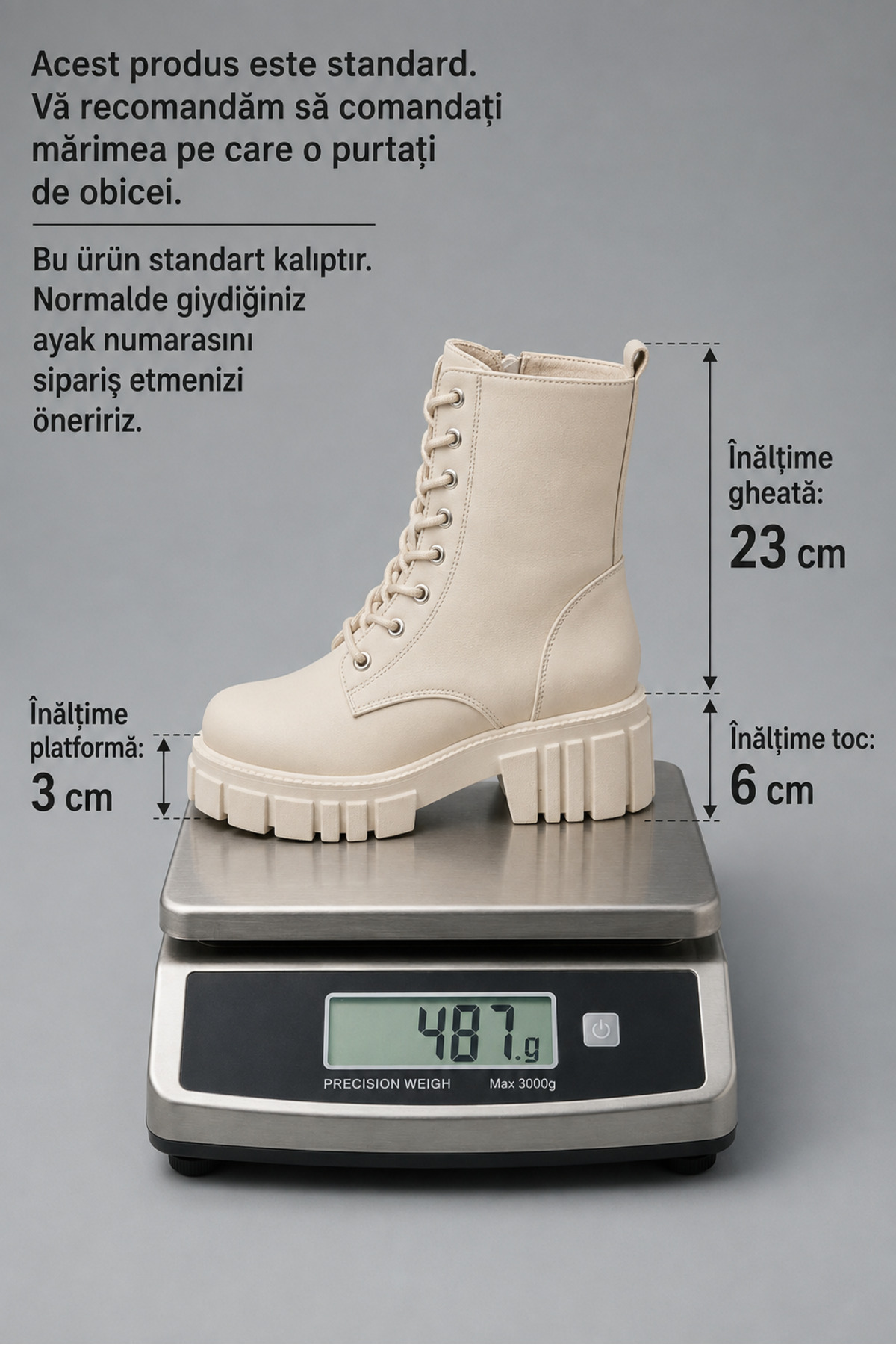 CALVORO Yüksek non-slip Kaymaz Taban Fermuarlı içi Kürklü Su Geçirmez Kadın Bot iarnă görsel 3