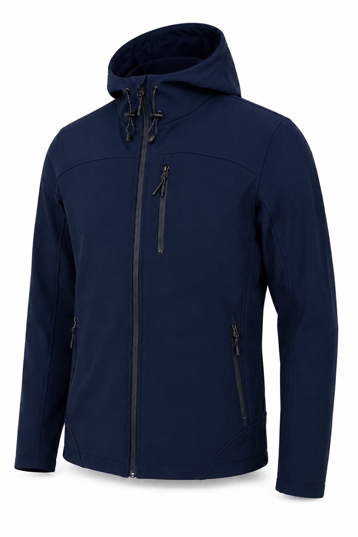 Erkek İçi Polarlı Su ve Rüzgar Geçirmez Softshell Spor Mont — سرمه‌ای 869866069 — تصویر 3 از 6
