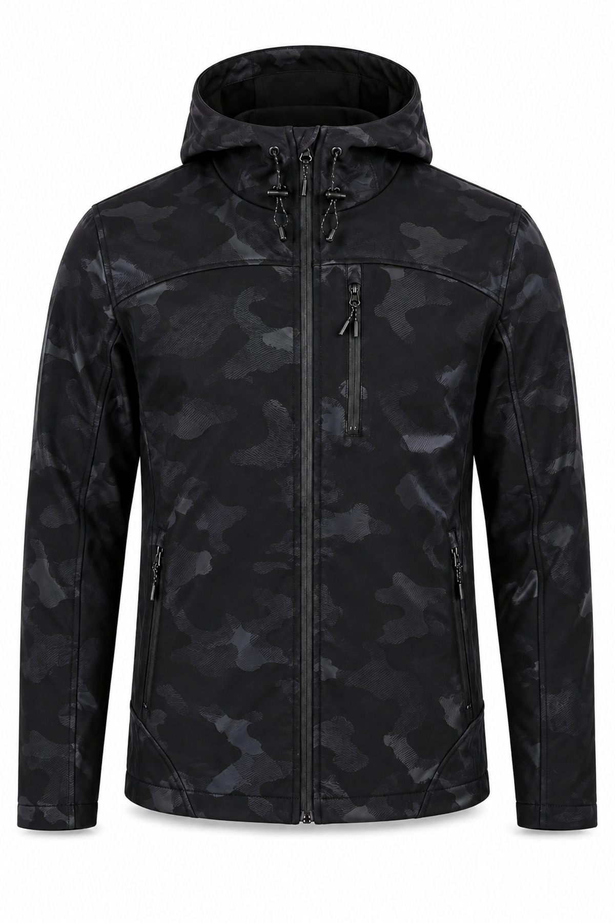 GHASSY CO Erkek İçi Polarlı Su ve Rüzgar Geçirmez Softshell Spor Mont görsel 3