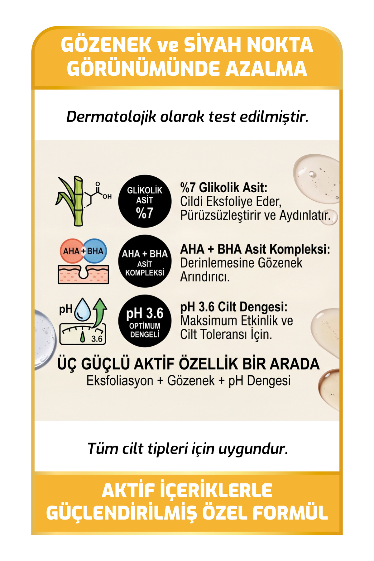 Gözenek Sıkılaştırıcı ve Arındırıcı Tonik-200 ml(%7 Glycolic Acid, AHA+BHA) — 8682079031028TNR — تصویر 4 از 5