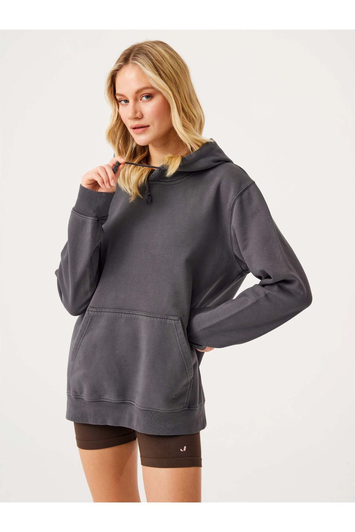 Jerf Lydney Unisex Kapüşonlu Sweatshirt Antrasit