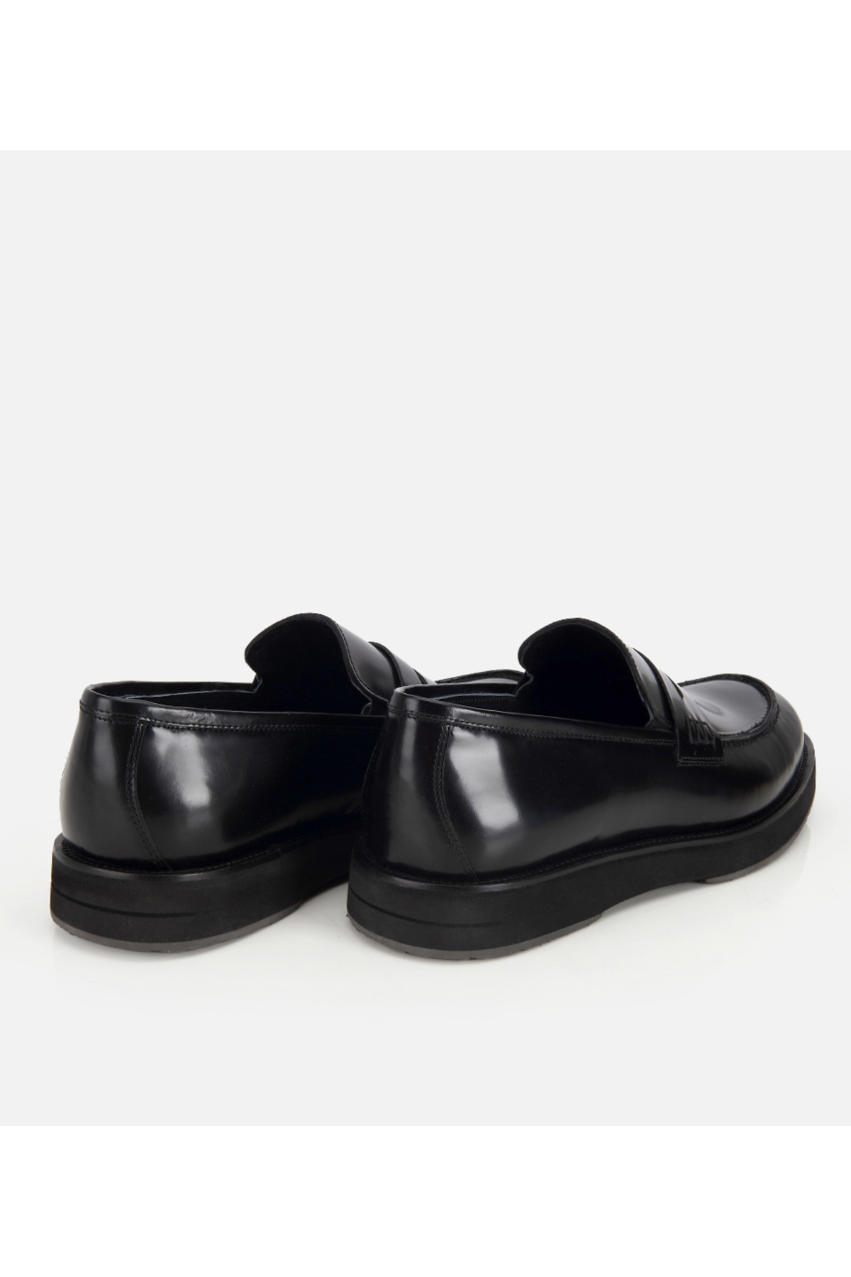 Hotiç Erkek Açma Deri Siyah Kalın Tabanlı Klasik Loafer görsel 4