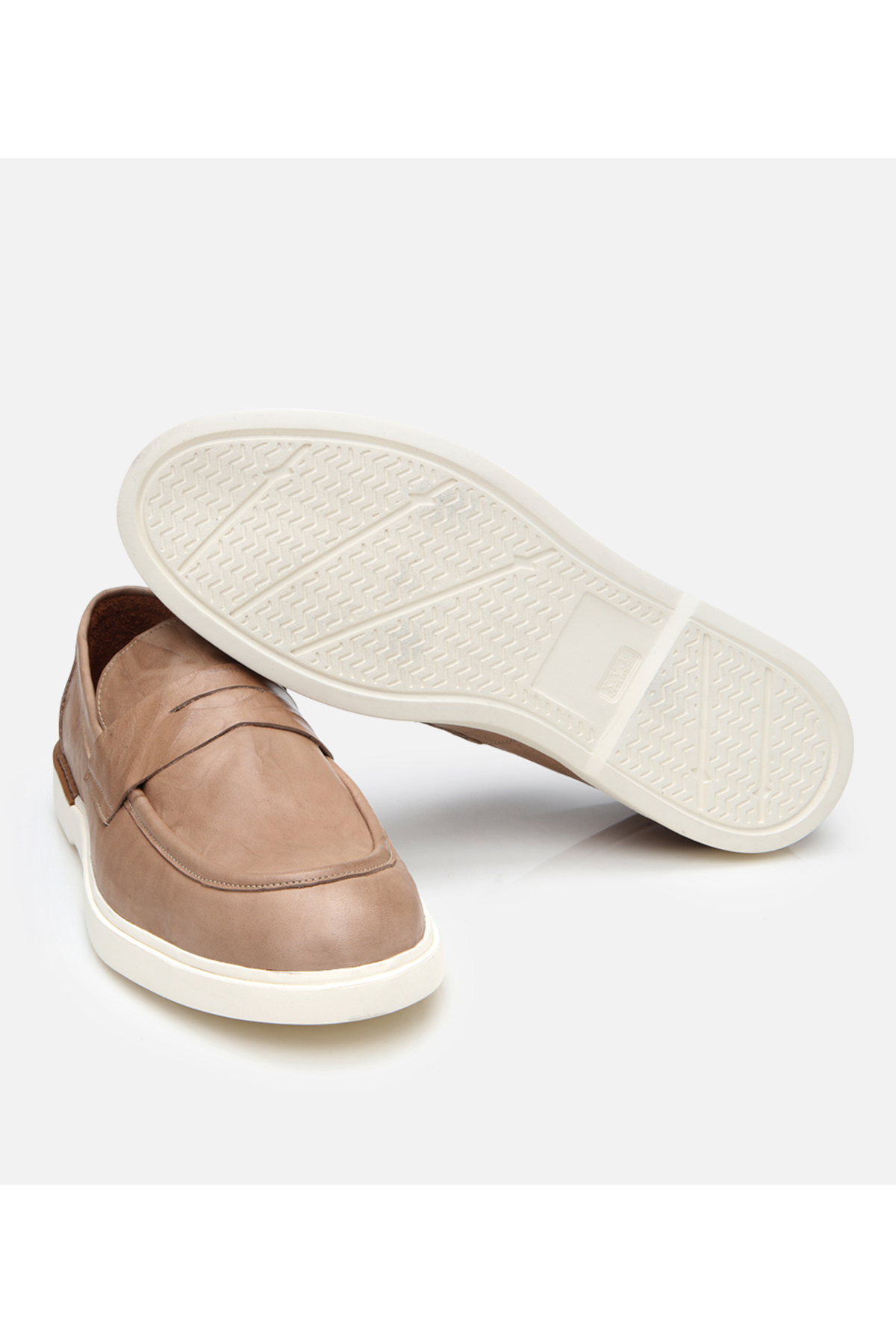 Hotiç Erkek Deri Bej Ultra Hafif Tabanlı Klasik Loafer görsel 6