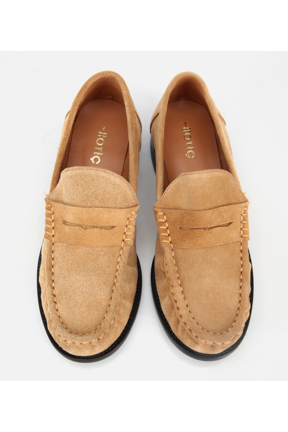 Hotiç Kadın Süet Deri Taba Yumuşak Dokulu Klasik Loafer görsel 6