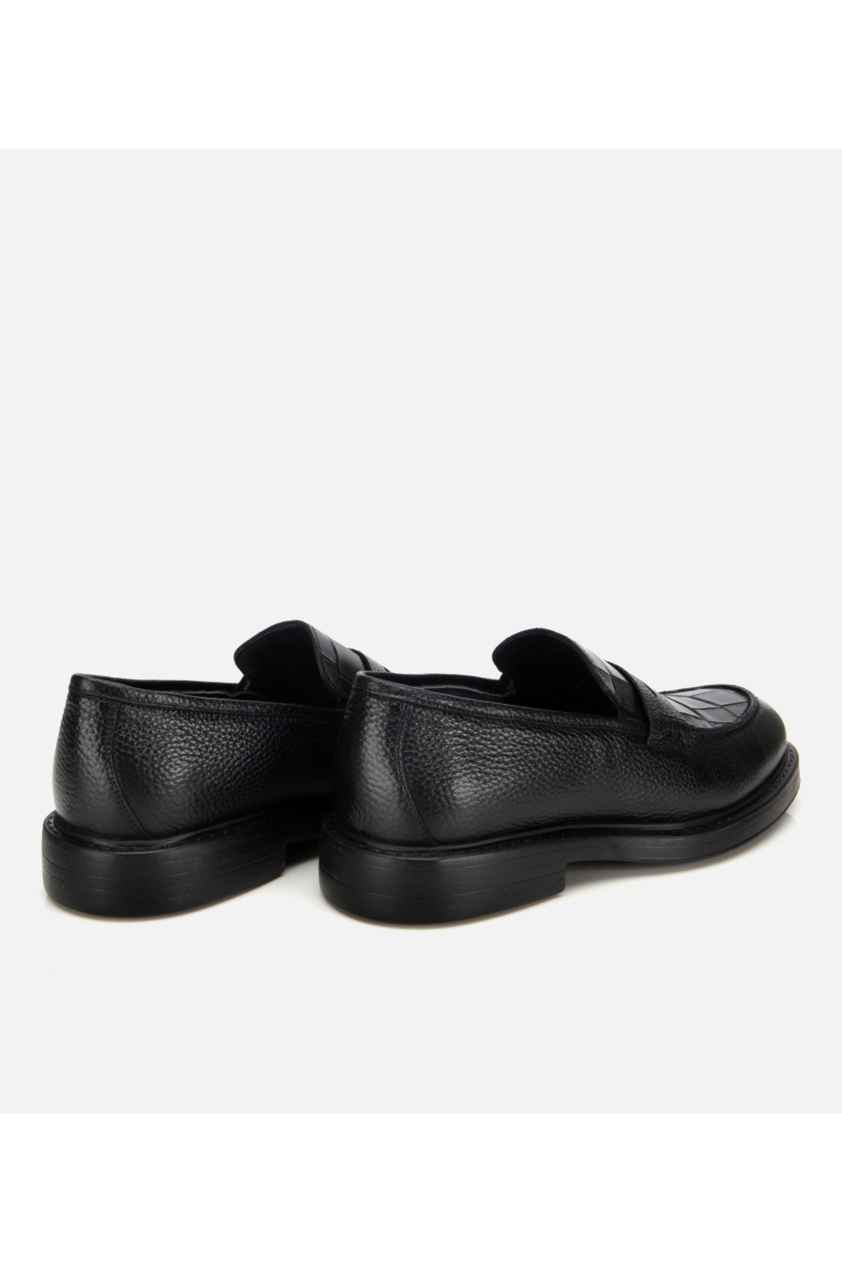 Hotiç Erkek Deri Siyah Kroko Detaylı Klasik Loafer görsel 4