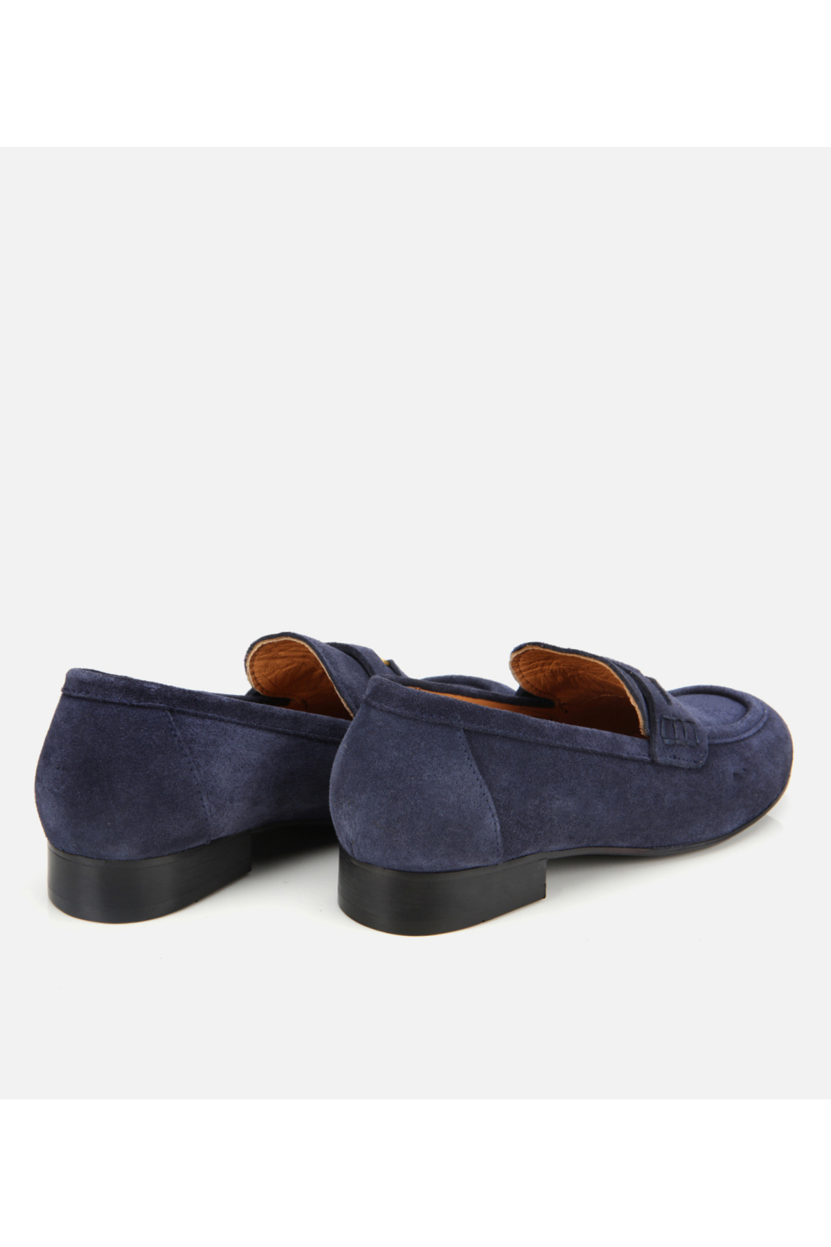 Hotiç Kadın Süet Deri Lacivert Klasik Loafer görsel 4