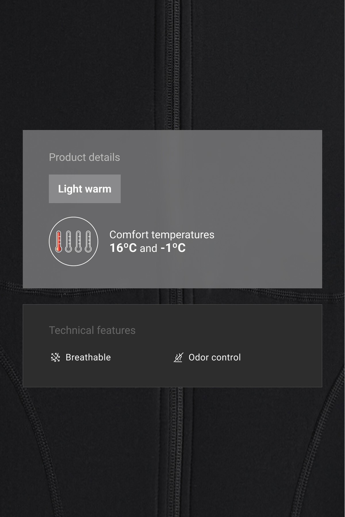 Oysho Light warmth running dikişli teknik ceket görsel 5