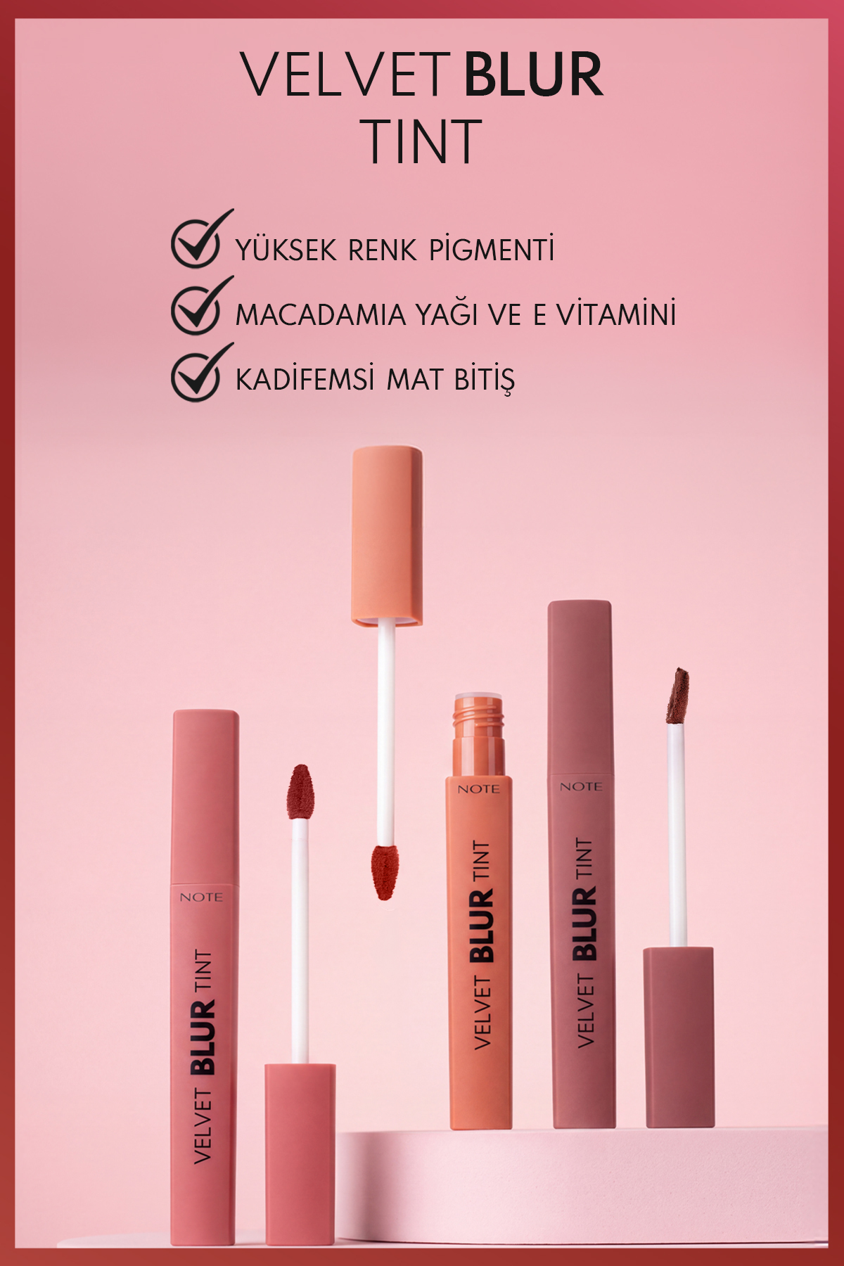 Velvet Blur Tint Kadife Bitişli Nemlendirici Mat Ruj - 06 Terra Flame - Kırmızı — قرمز LST LIP BLUR TINT — تصویر 4 از 9