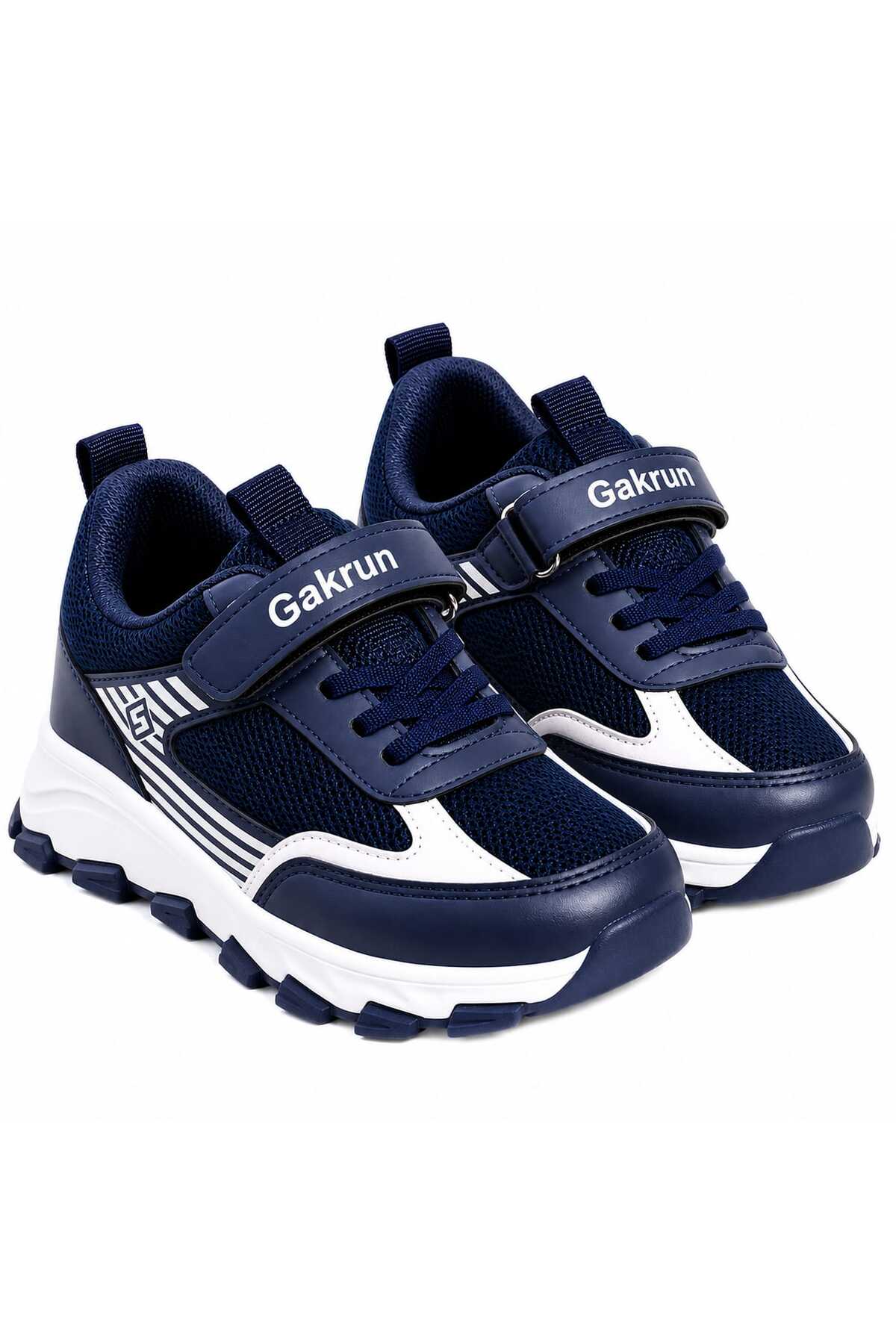 GAK RUN Unisex Çocuk Cırtlı lastikli Rahat Günlük Sneaker anorak Spor Ayakkabı hafif poli taban