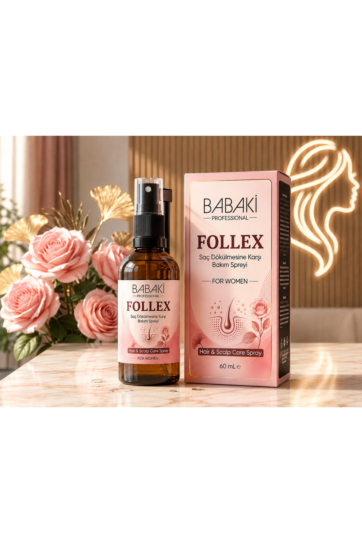 Professional Follex Kadınlara Özel Saç Dökülmesine Karşı Bakım Spreyi 60 ml — bayan follex — تصویر 5 از 7