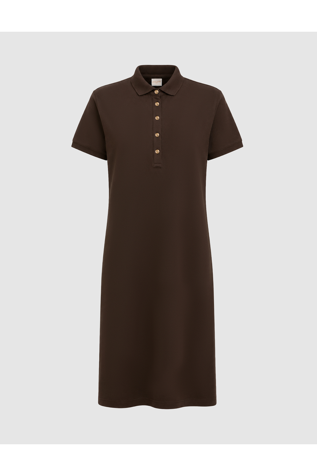 Pierre Cardin Kahverengi Polo Yaka A Kesim Örme Elbise 50326877-VR029 görsel 7