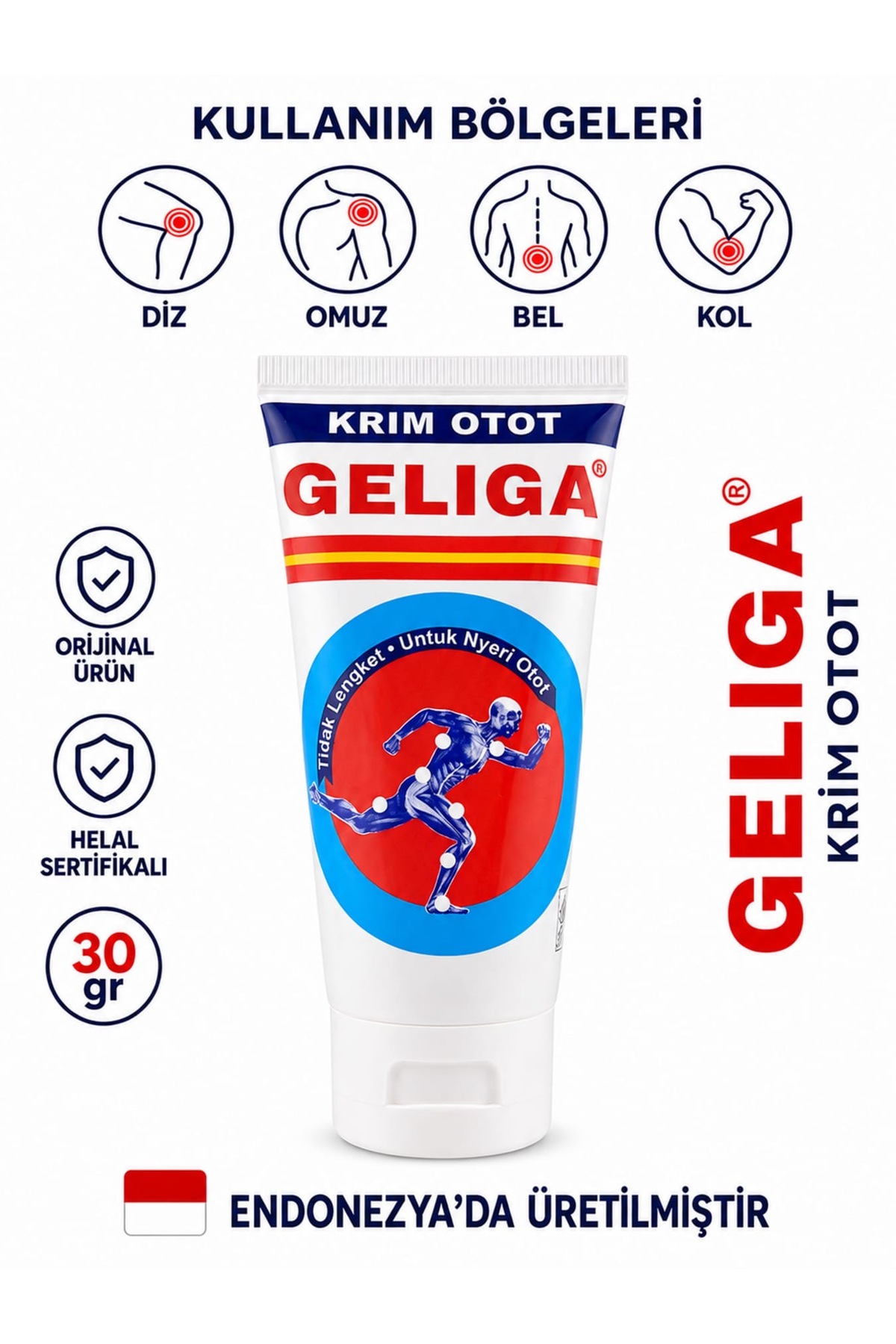 GELIGA Masaj Kremi, 60 g - Bel, Boyun ve Eklem Kas İçin Ferahlatıcı ve Rahatlatıcı Balm — 8
