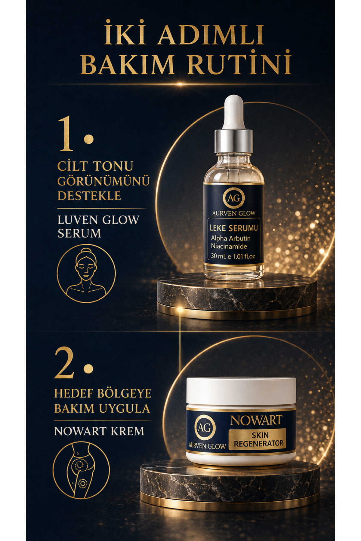 Nowart Skin Regenerator + Luven Glow Leke Karşıtı Serum — KR-SRM-001 — تصویر 2 از 6