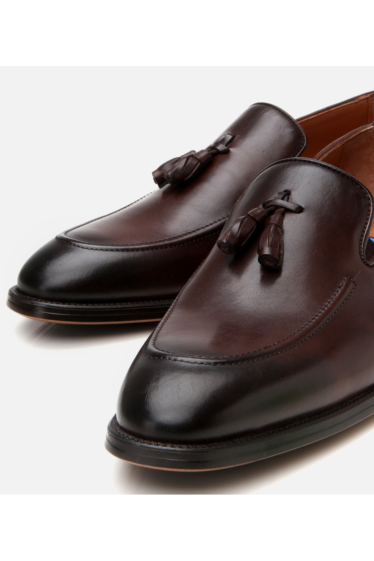 Hotiç Erkek Deri Kahverengi Püskül Detaylı Klasik Loafer görsel 3