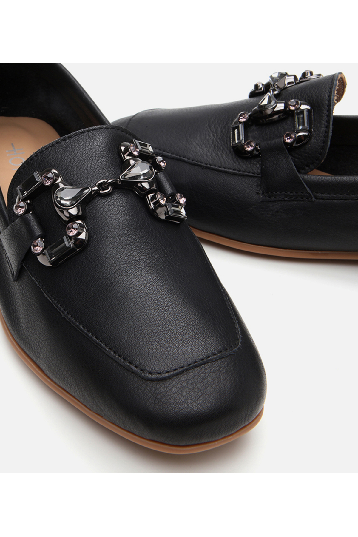 Hotiç Kadın Deri Siyah Tokalı Klasik Loafer görsel 4