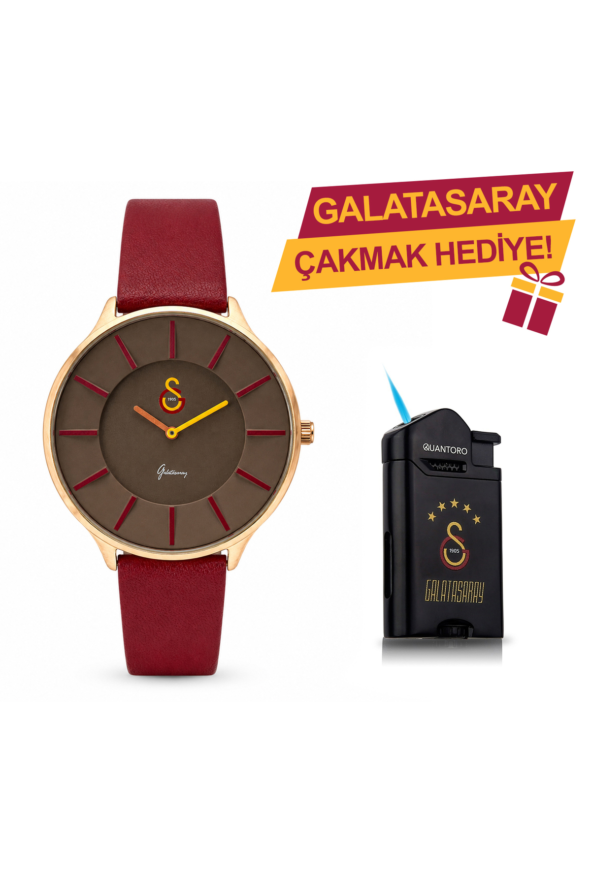 Galatasaray Lisanslı Kol Saati U14251 - GS Çakmak Hediyeli