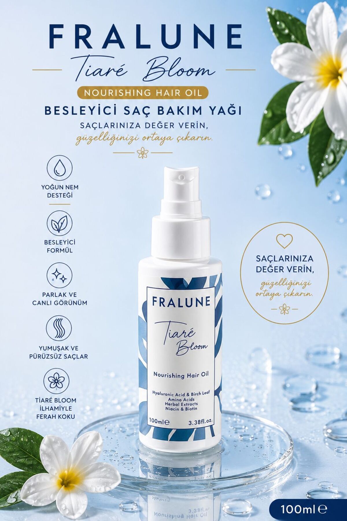 Fralune 15 Aminoasit 10 Bitki Özlü Saç Bakım Yağı — SBY1