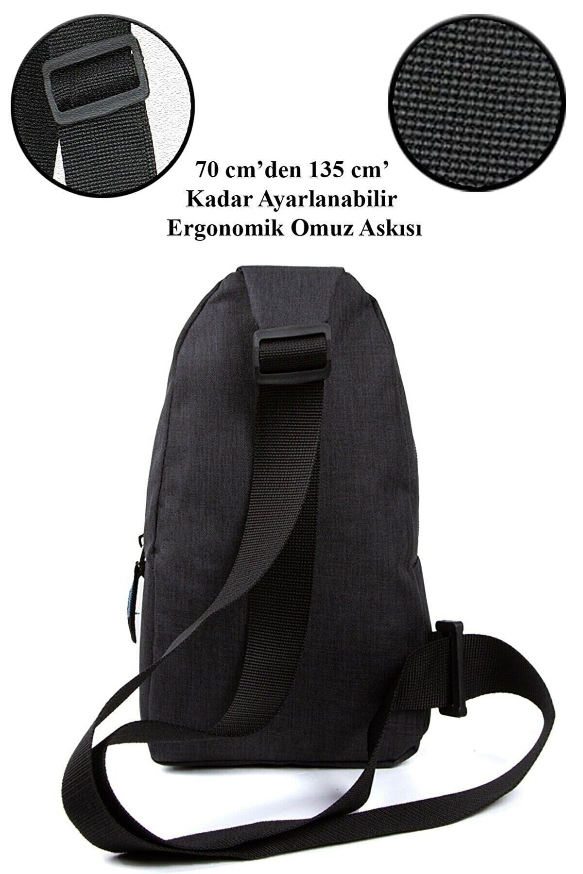NEWISH POLO ACCESSORIES Newish Polo Unisex Su Geçirmez Çapraz Askılı Bel Omuz Göğüs Ve Spor Çanta Günlük Bodybag Tek Kol görsel 6