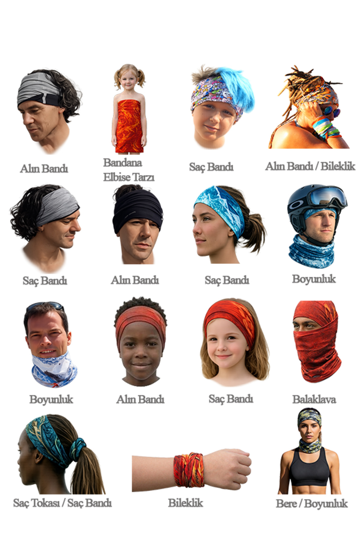 e-Taktik Camouflage Forest Boyunluk Bandana görsel 2