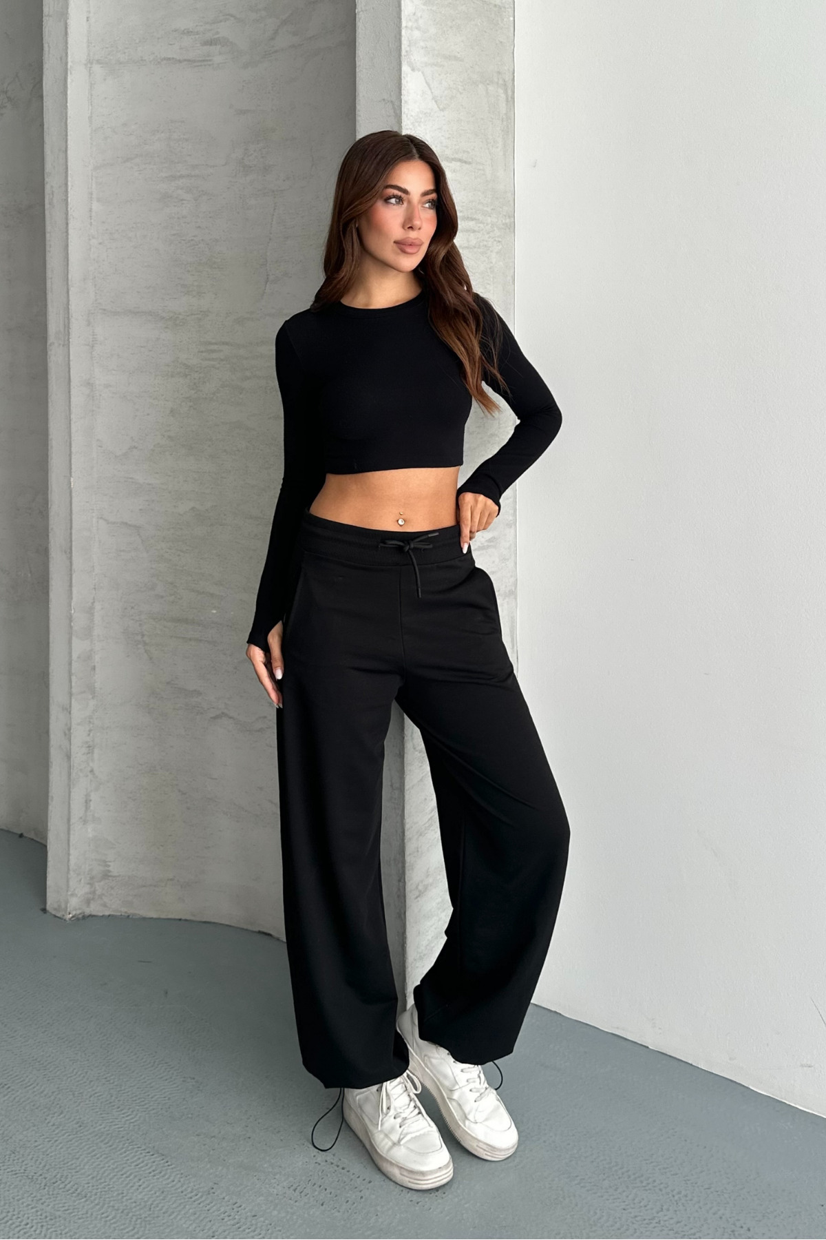 macharel jeans Kadın Jogger Stoperli Eşofman Altı görsel 7