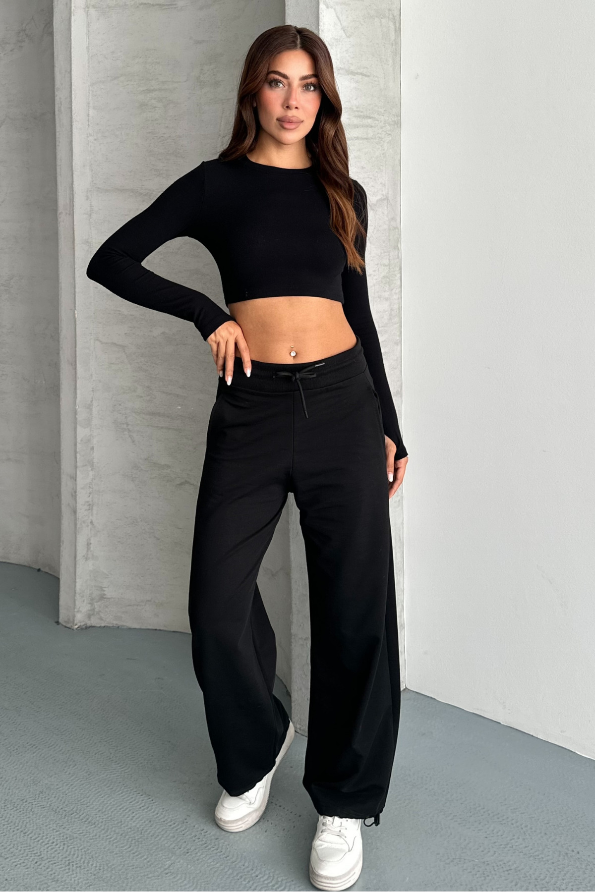 macharel jeans Kadın Jogger Stoperli Eşofman Altı görsel 8