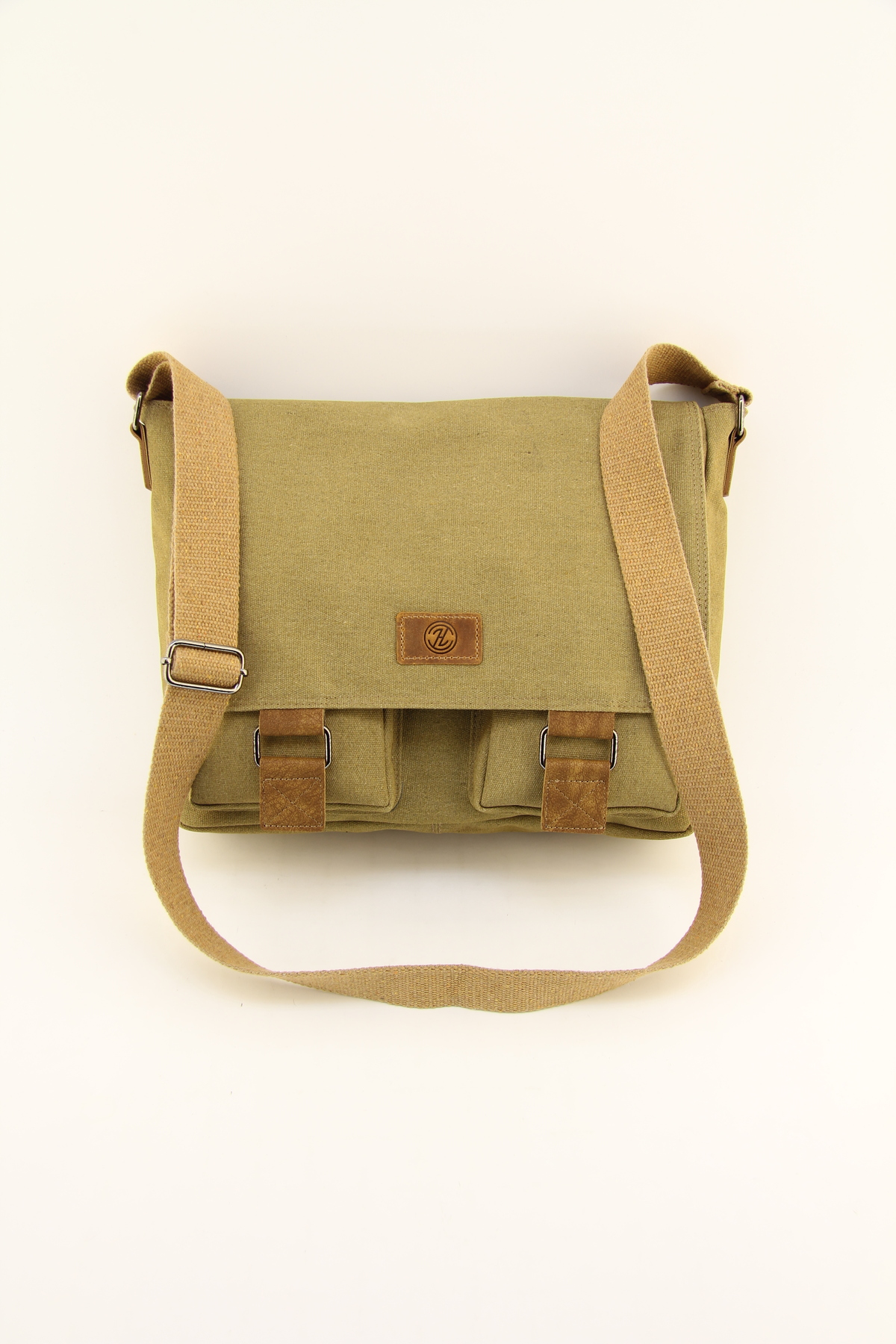QUB CLUB Unisex Kanvas Su Geçirmez Postacı Iş Okul Evrak Laptop Notebook Çantası (EL ÇANTASI HEDİYELİ) görsel 5