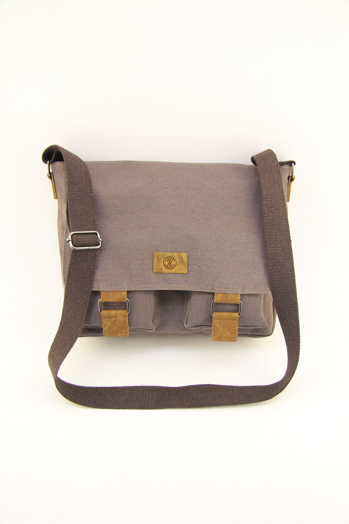 QUB CLUB Unisex Kanvas Su Geçirmez Postacı Iş Okul Evrak Laptop Notebook Çantası (EL ÇANTASI HEDİYELİ) görsel 5
