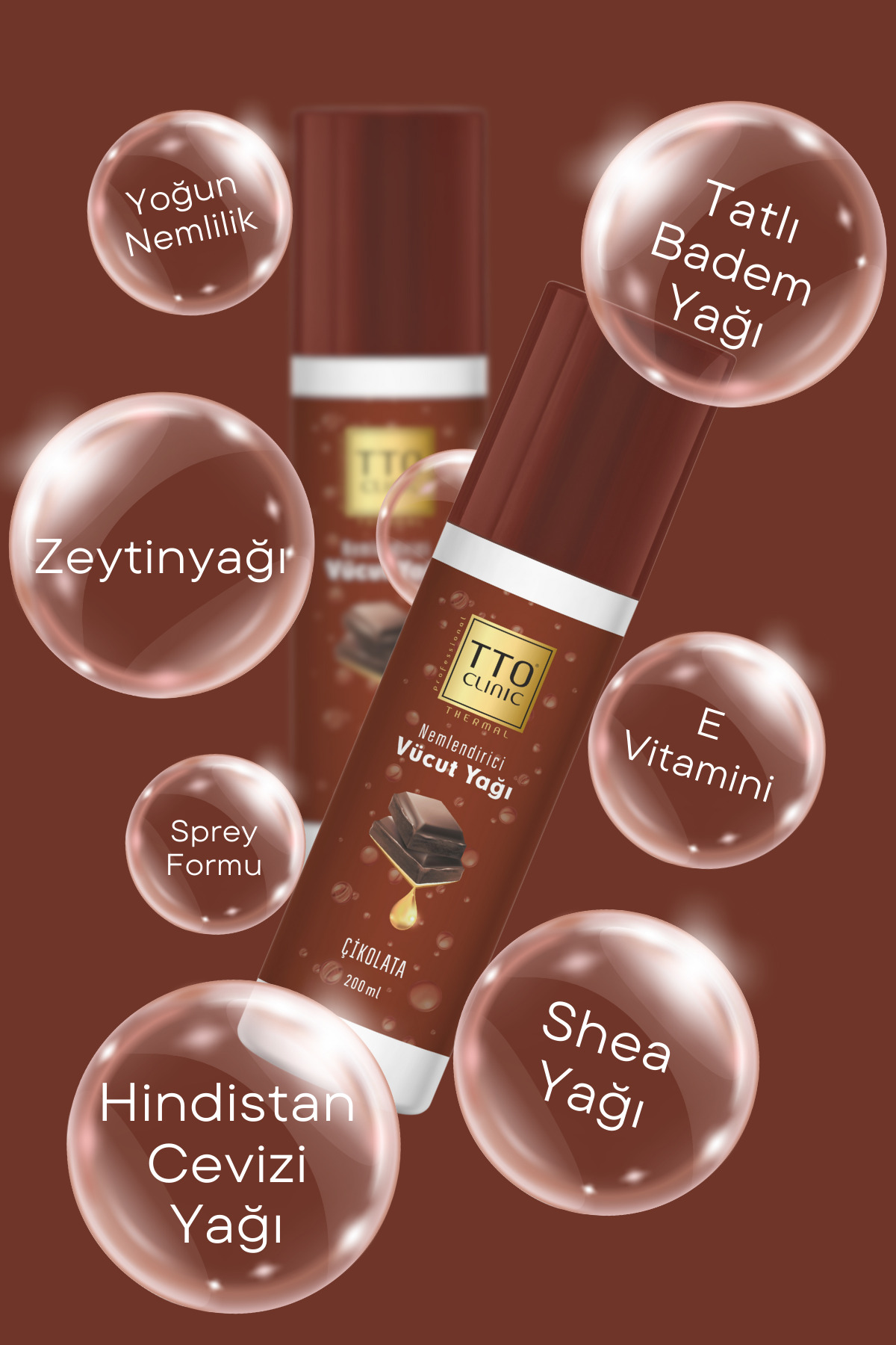 Clınıc Vücut Yağı Çikolata 200 ml (ÇAY AĞACI YAĞI / TEA TREE OIL) — 86801450830700 — تصویر 4 از 6