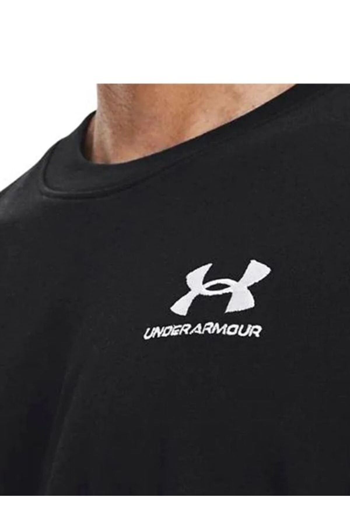 Under Armour Erkek Koşu ve Antreman Tişörtü UA M LOGO EMB HEAVYWEIGHT SS 1373997-001 görsel 3
