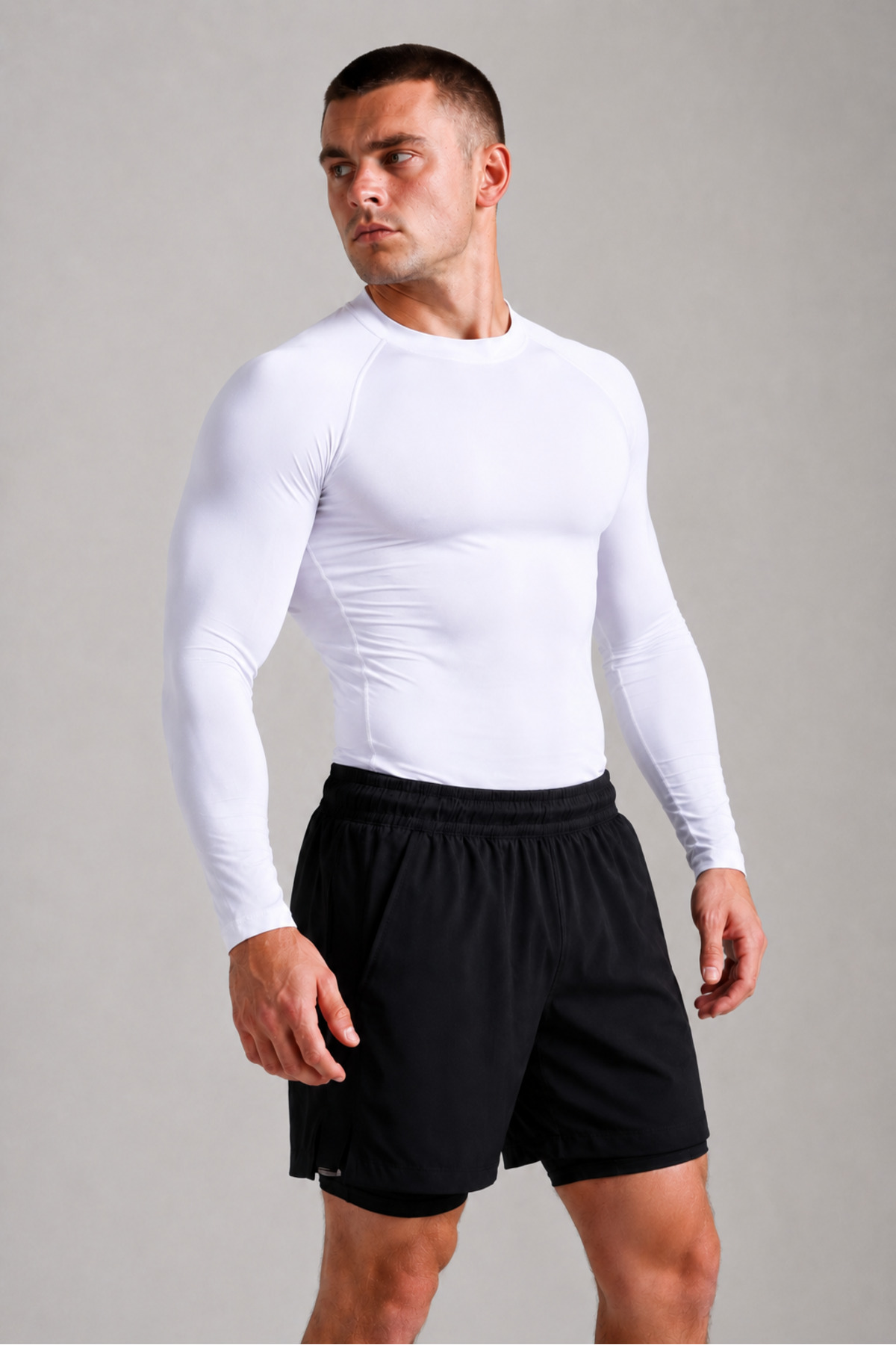 Stylovi Basic Erkek Uzun Kollu Compression Body, Vücuda Oturan Sporcu T-Shirt görsel 4