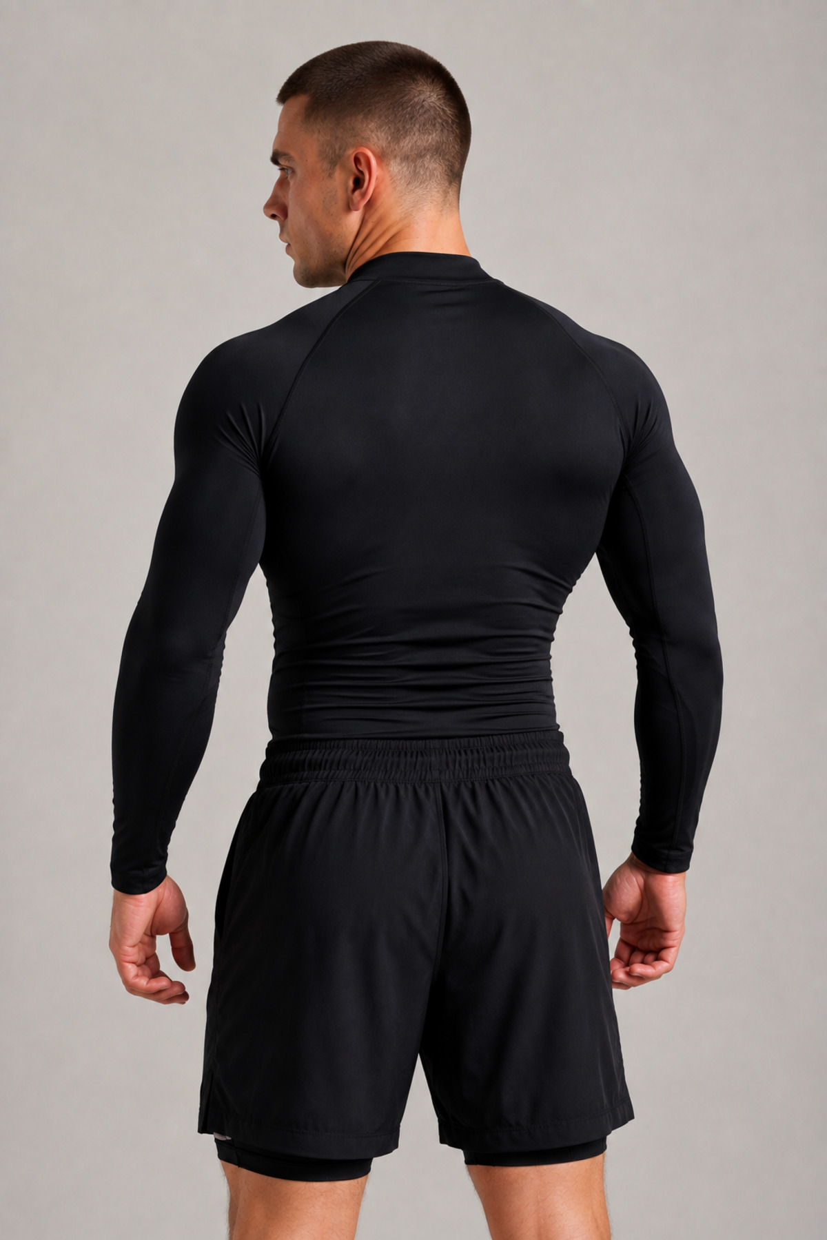 Stylovi Basic Erkek Uzun Kollu Compression Body, Vücuda Oturan Sporcu T-Shirt görsel 3