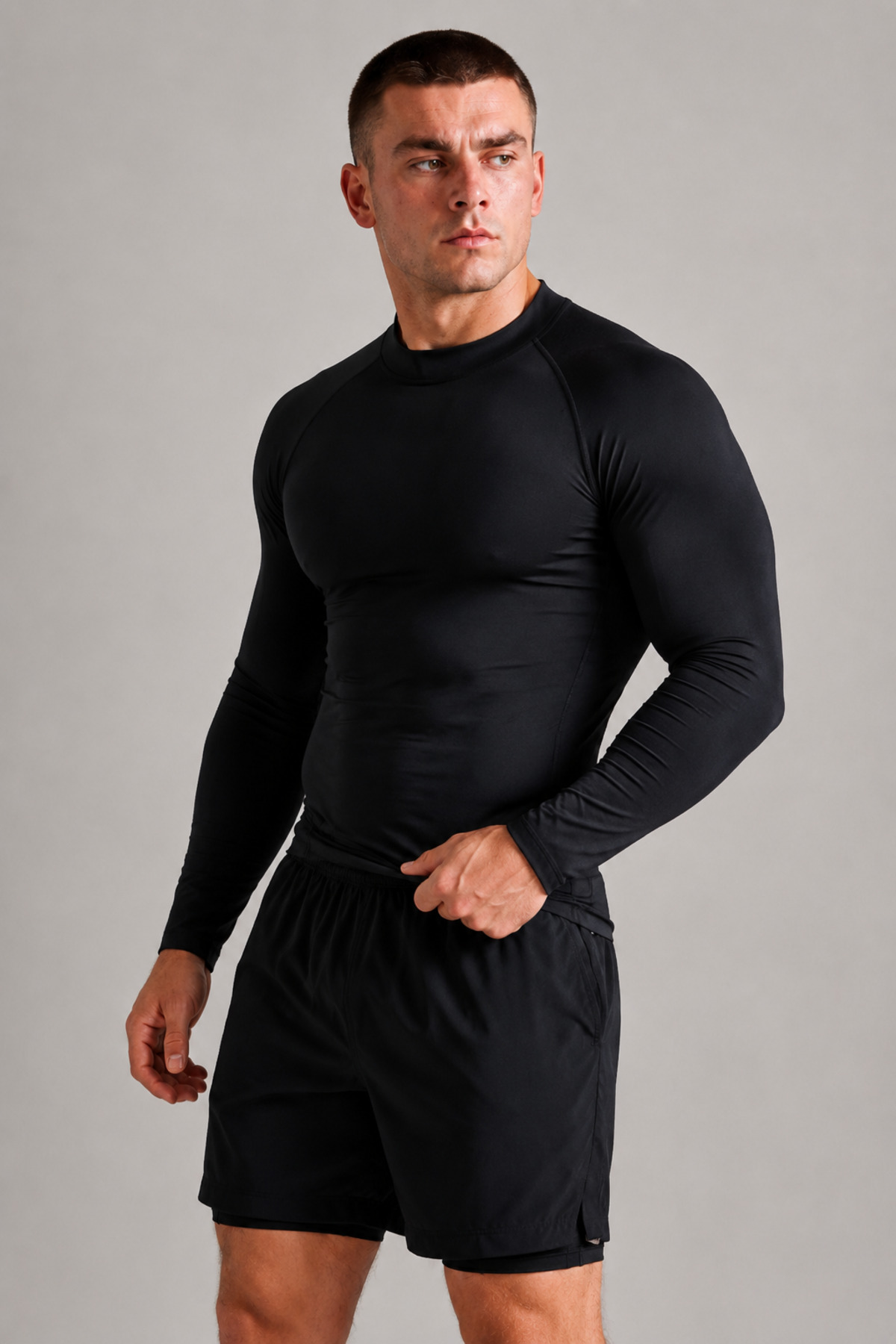 Stylovi Basic Erkek Uzun Kollu Compression Body, Vücuda Oturan Sporcu T-Shirt görsel 6