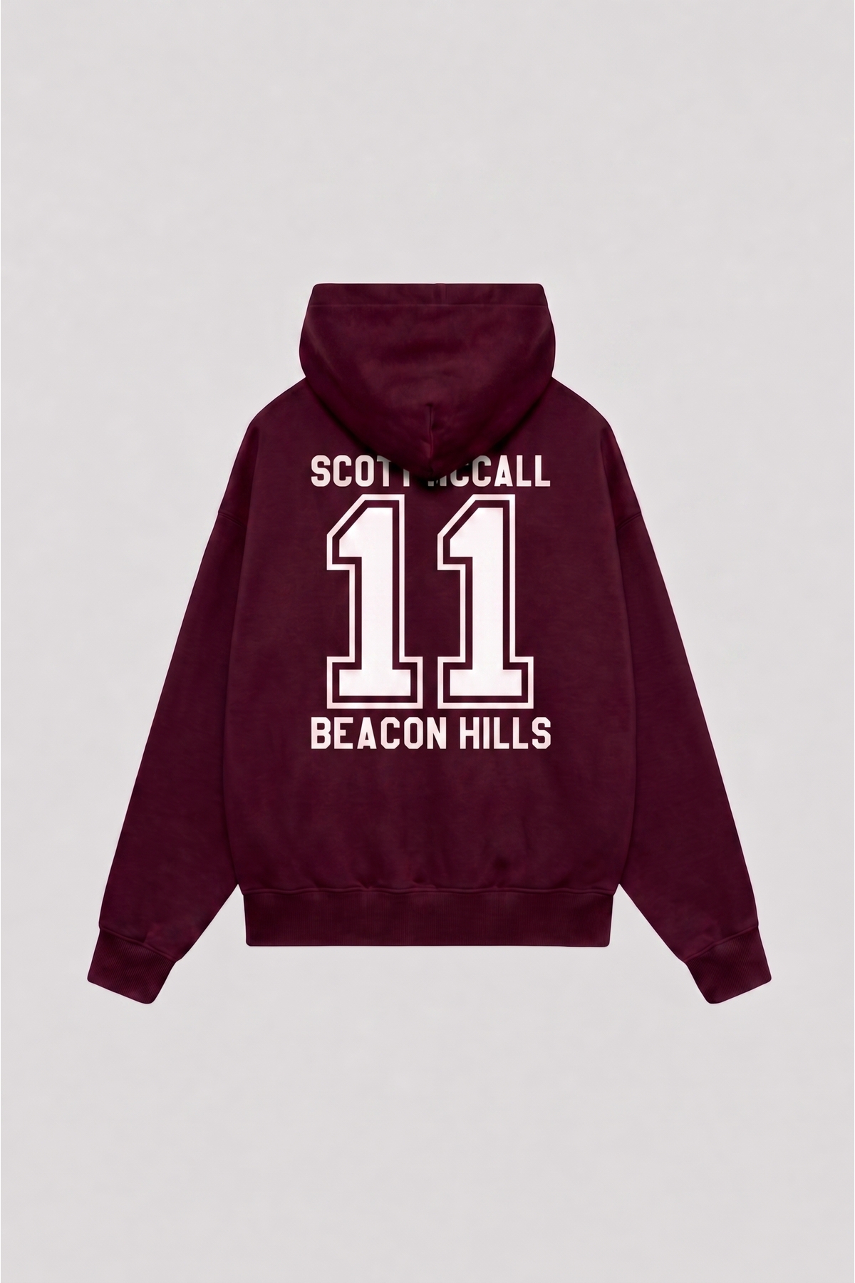 DASH WEAR Unisex Erkek/Kadın Teen Wolf Scott McCall Baskılı Oversize Pamuklu Kapüşonlu Sweatshirt