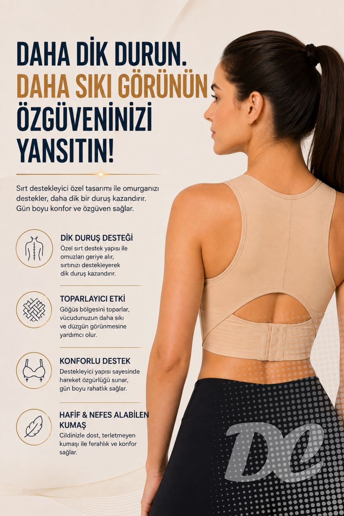 DC PowerSlim® Dik Duruş Destekli Toparlayıcı Korse Sütyen
