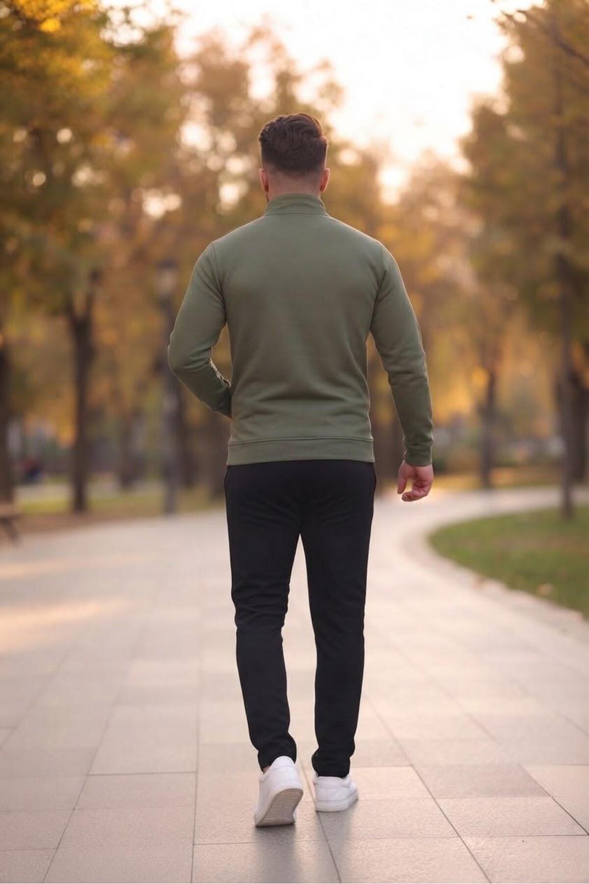 ست لباس ورزشی مردانه فصل جدید با فیت راحت — خاکی M01596179 — تصویر 2 از 3