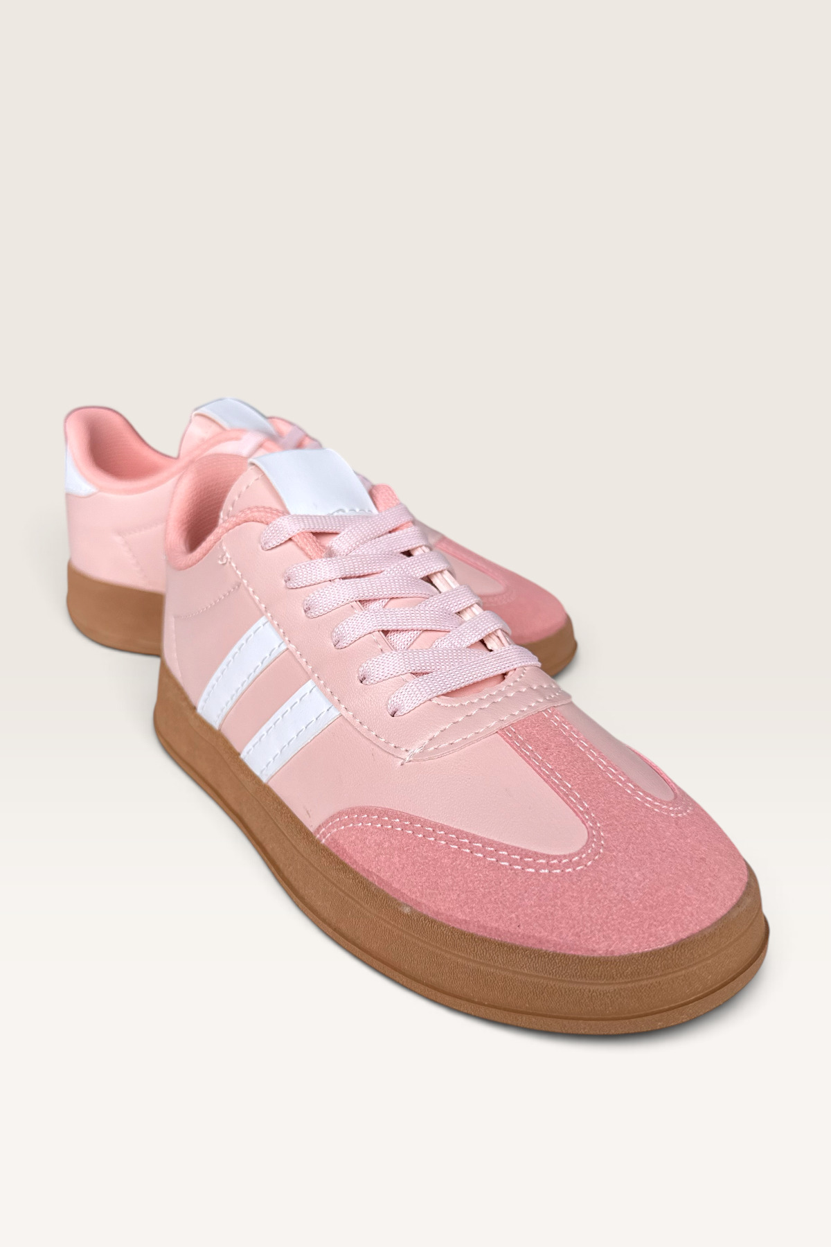 Liger Unisex Rahat Hafif Spor Ayakkabı PUDRA - BEYAZ görsel 2