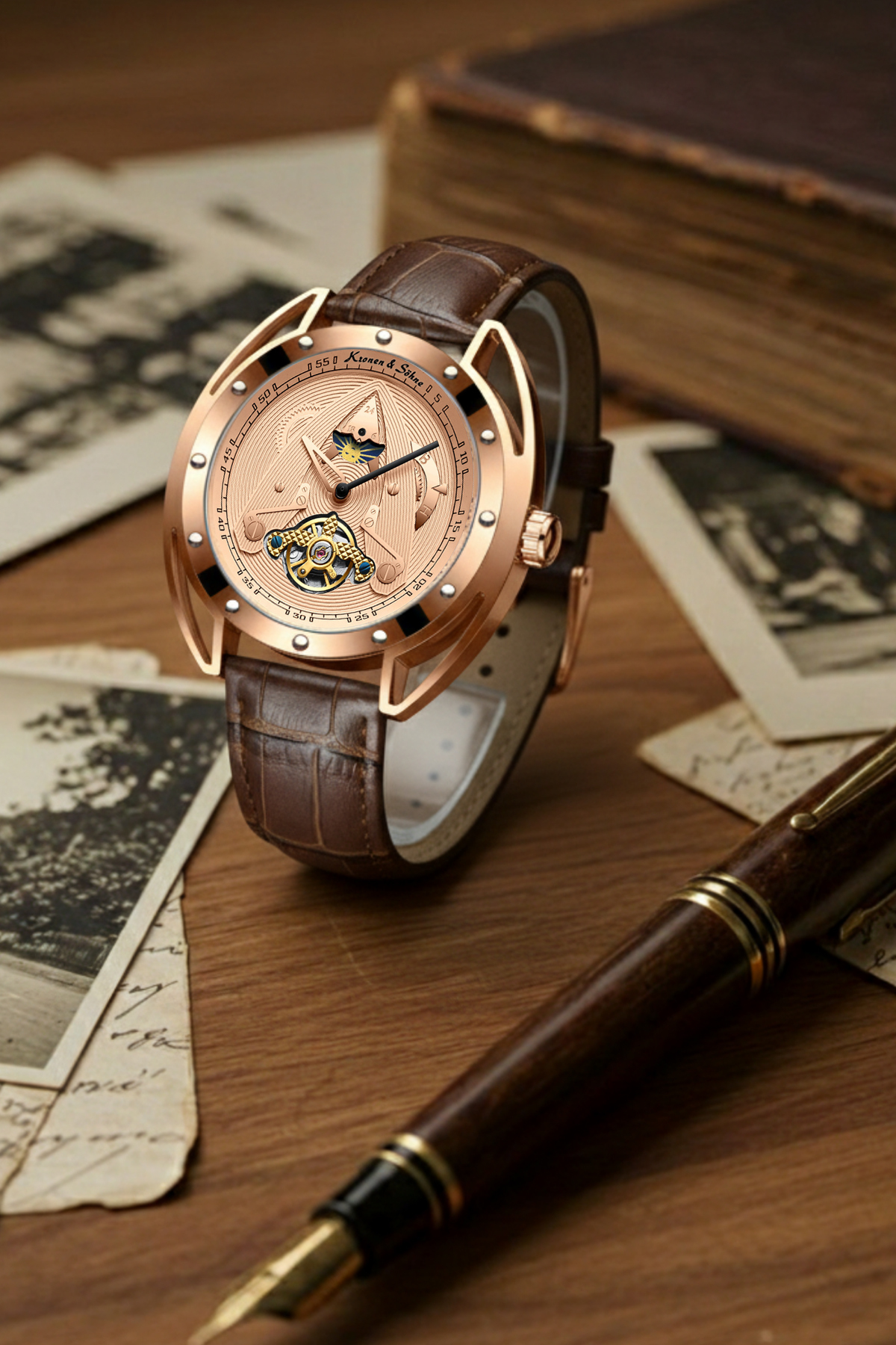 Kronen & Söhne Kronen&Söhne Aegis Imperial Rose Gold Erkek Otomatik Mekanik Kol Saati görsel 4