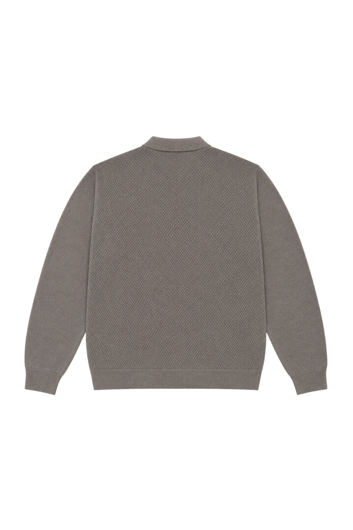 BattalModa Erkek Büyük Beden Vizon Atlas Polo Yaka Fermuarlı Triko Kazak 5XL-6XL-7XL-8XL görsel 5